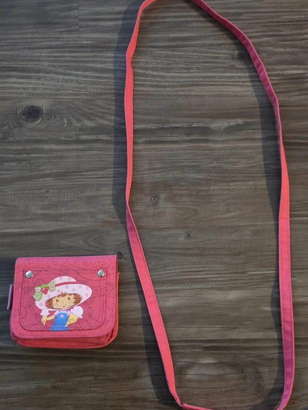 Vintage Strawberry Shortcake Crossbody Purse Wallet Mini Bag Y2k